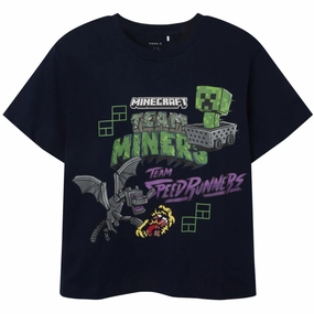 Name It Navy Blazer Nkmjahi Minecraft Nreg Ss Top Noos Bfu adults' Sustainable Fibers