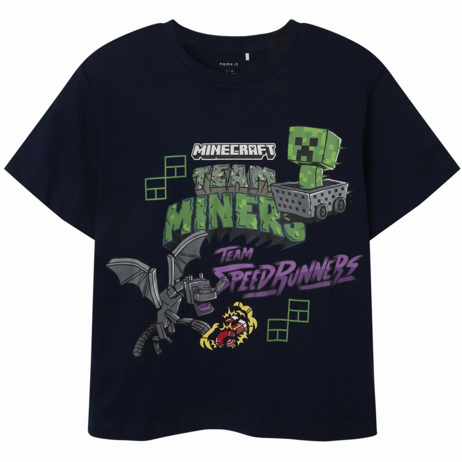 Name It Navy Blazer Nkmjahi Minecraft Nreg Ss Top Noos Bfu adults' Sustainable Fibers