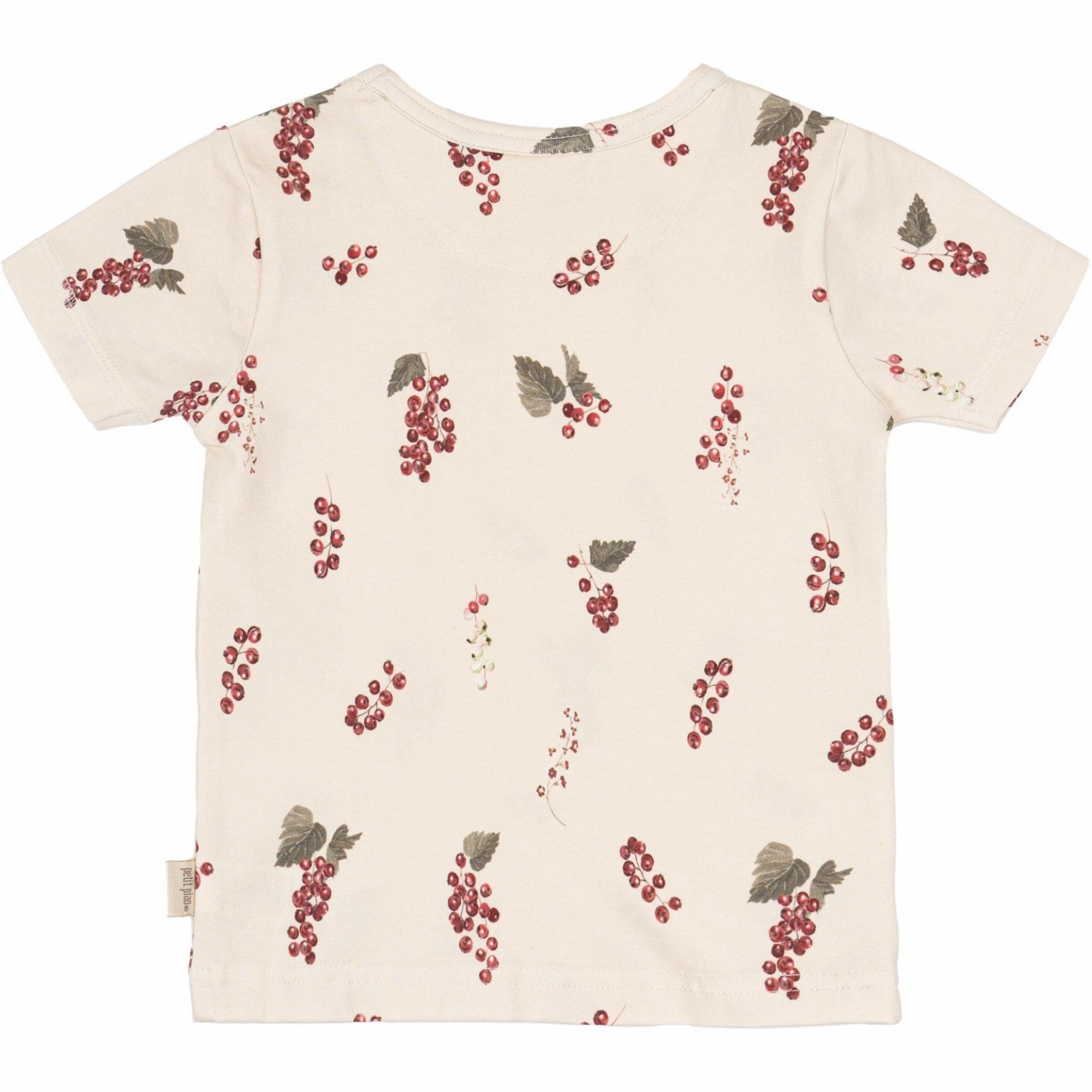 No Slip Shoulder Design Relaxing Fit Petit Piao Berry T-Shirt S/S Printed