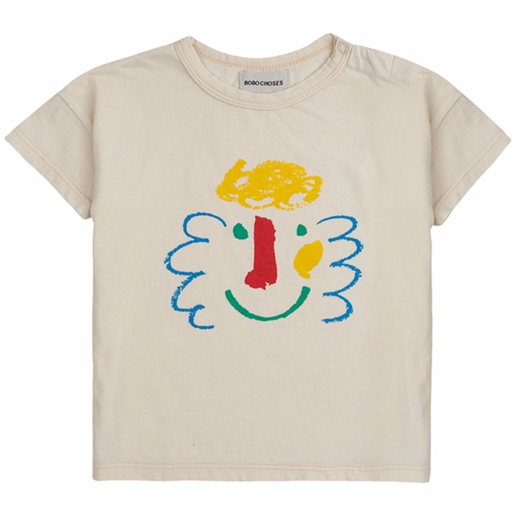 Bobo Choses Baby Happy Mask T-Shirt Offwhite Top Rated Prom