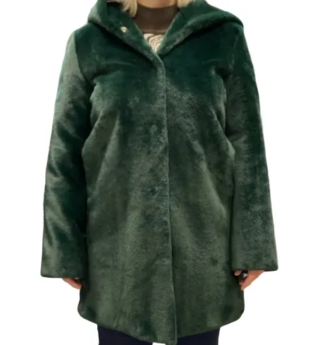 Grid Backlined Interior Censured pelliccia sintetica CW1881TFRCN377 verde