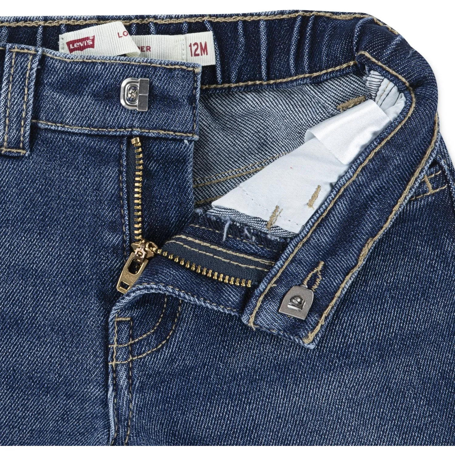 Levi's Bandwagon W/O Destruction Stay Loose Taper Jeans Stretch Enhanced Mobility Relaxed Style Neutral