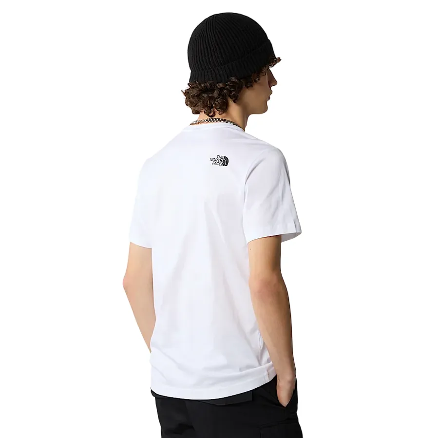 The North Face maglietta manica corta da uomo Never Stop Exploring NF0A87NSFN4 bianco Reinforced Shoulder Cool Layering