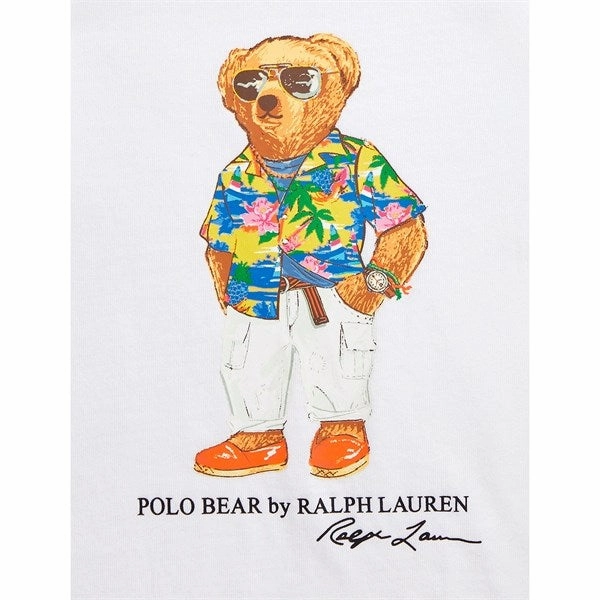 Polo Ralph Lauren Boy T-Shirt Bear White Preppy