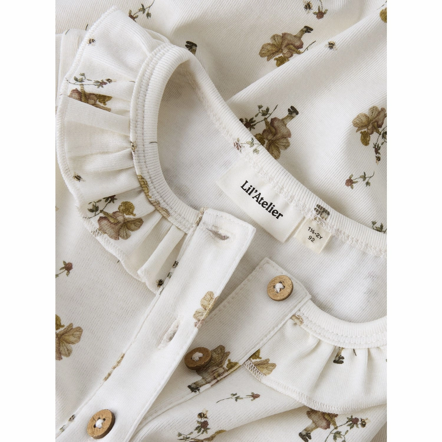 Lil'Atelier Coconut Milk Nmflayo Loa Ss Dress Lil Charming Style Knot-Detail