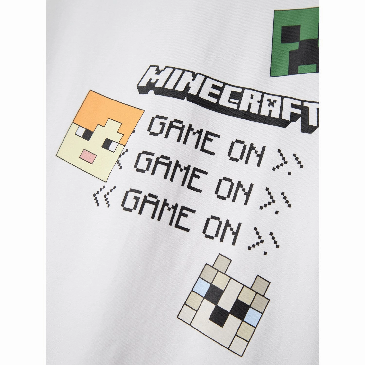 Name It Bright White Jafar Minecraft Regular T-Shirt Non Irritating Collar Everyday Style