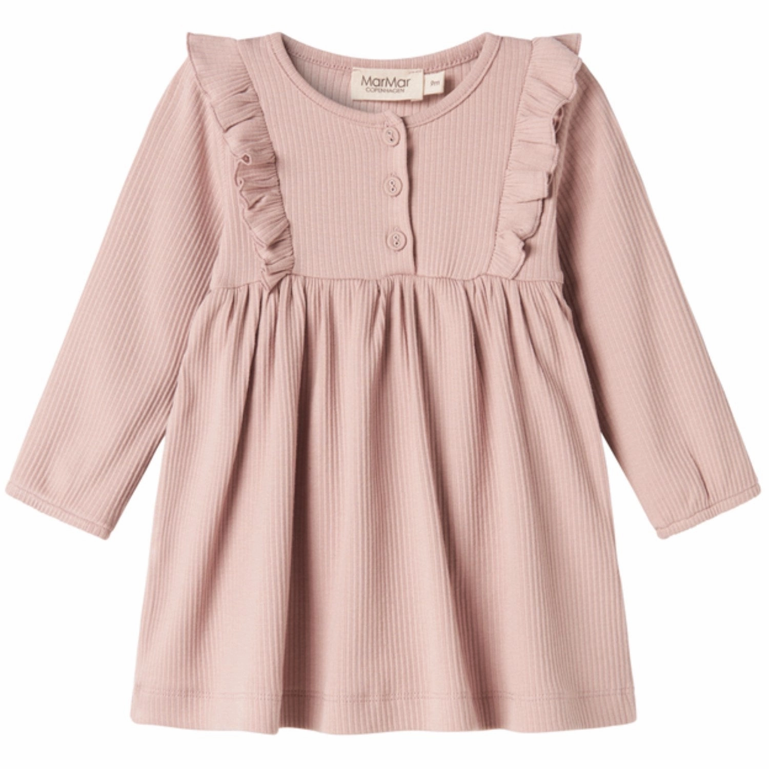 MarMar Modal Faded Rose Rosa Frill Dress Light Sheen