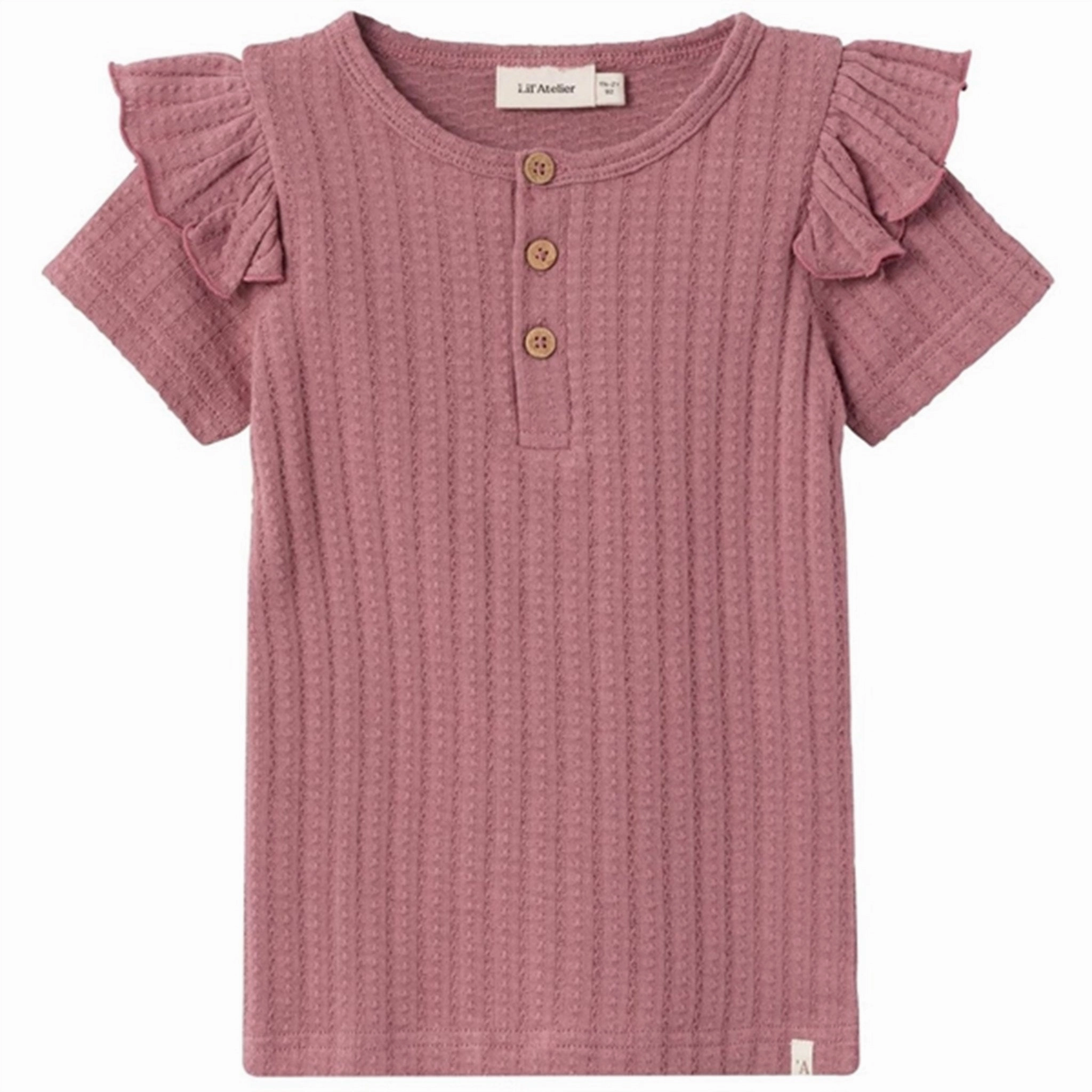 Pilling Resistant Finish Lil'Atelier Nostalgia Rose Frila Slim T-Shirt