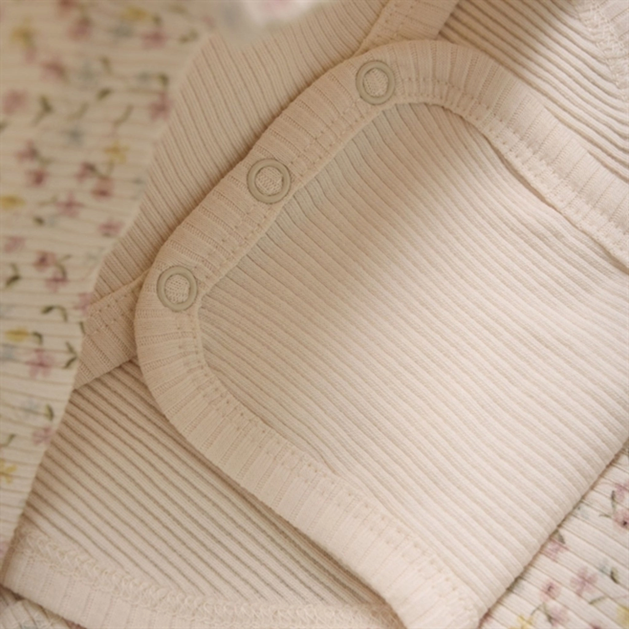 Minymo Pink Champagne Kjole AOP Rib Formal Look Casual Style Wear