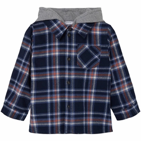 Name it Dark Sapphire Batin Shirt Blouse With Hood Anti Static Finish Moisture Wicking Material