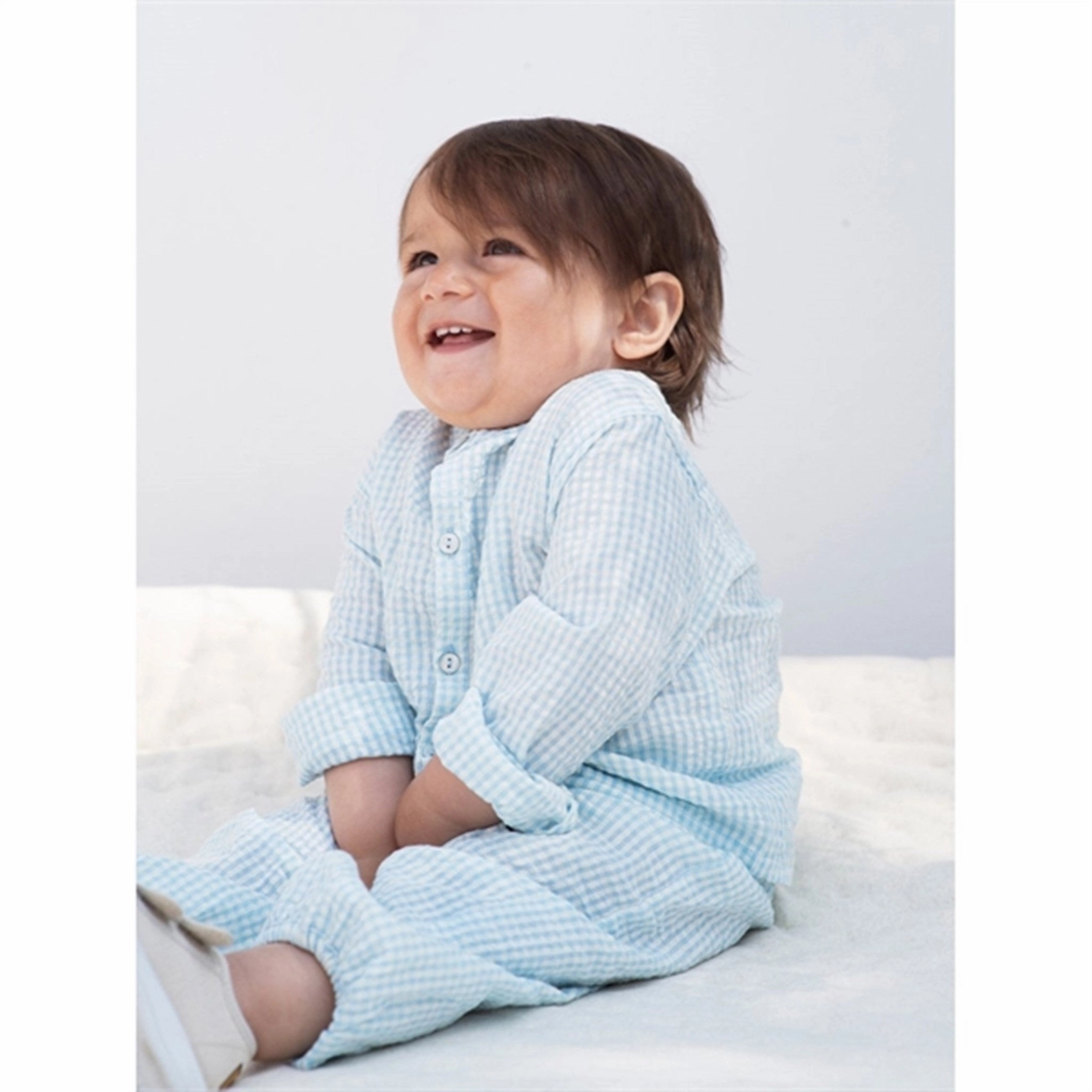 Graphic Art Non-Iron Serendipity Aquachecks Baby Shirt