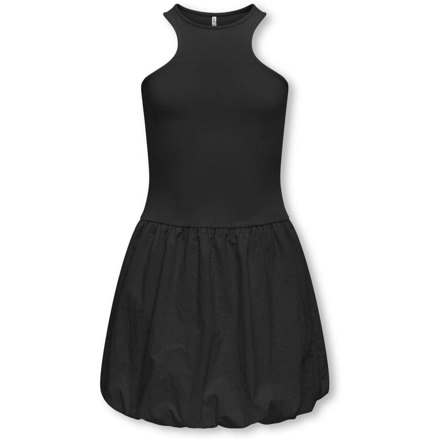 kids ONLY Black Lia Ballon Mix Short Dress Calm Silhouette