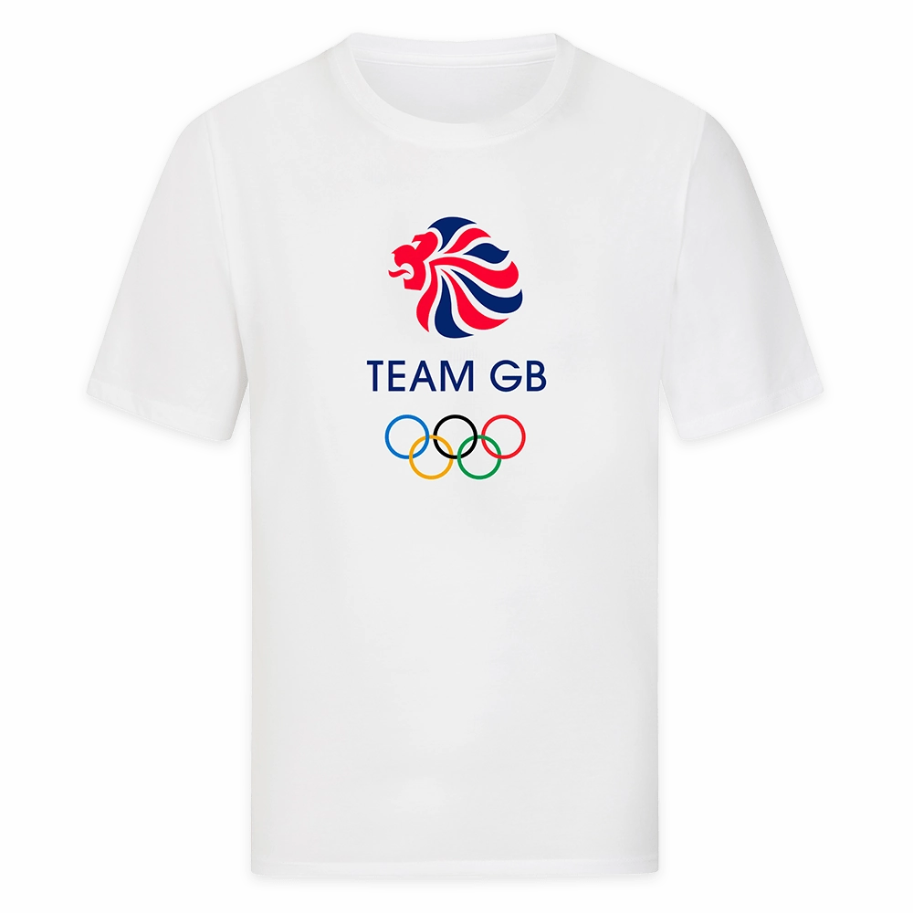 Adult Team GB Core Logo Tee - White quick dry