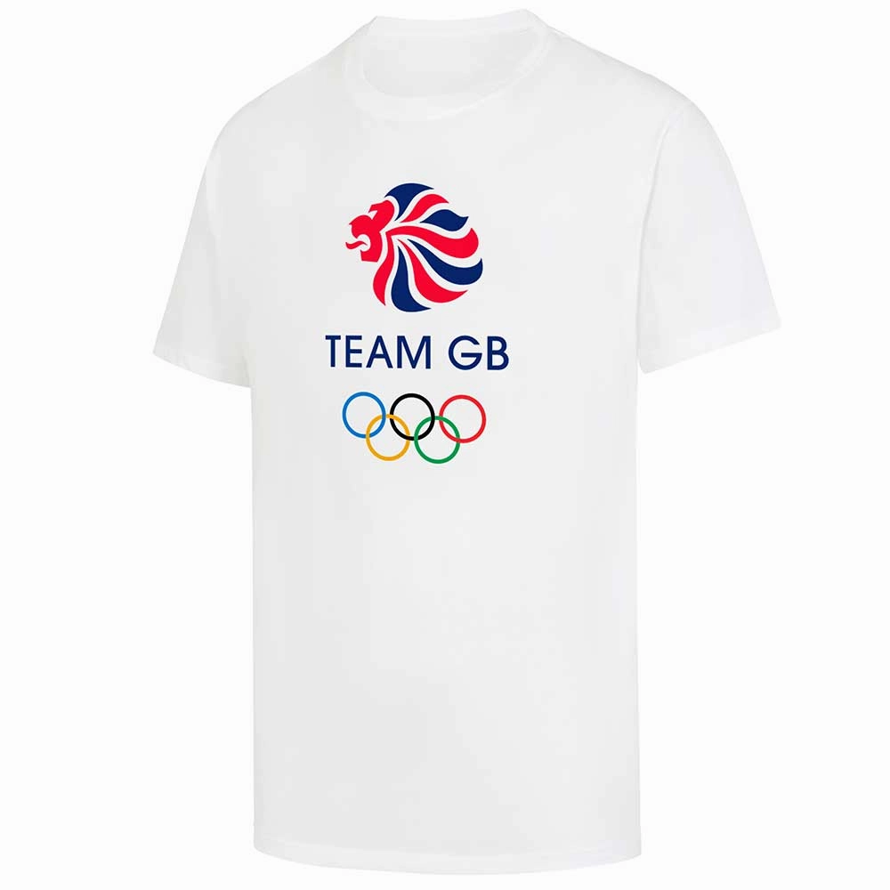 Adult Team GB Core Logo Tee - White Non Restrictive Fit