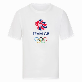 Adult Team GB Core Logo Tee - White quick dry