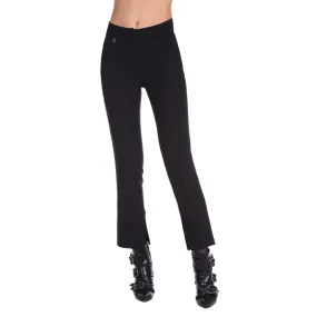 Core Basic Relish pantalone casual da donna CISARINA a vita alta sigaretta con spacchi fondo RDP2407006074 nero