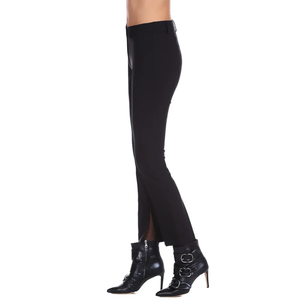 Relish pantalone casual da donna CISARINA a vita alta sigaretta con spacchi fondo RDP2407006074 nero Essential Wearable Weekend Style