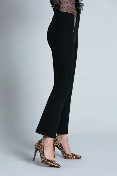 Sporty Comfort Wear Relish Pantalone da donna NORY a vita alta crop con doppia zip RDA2207036036 1199 black