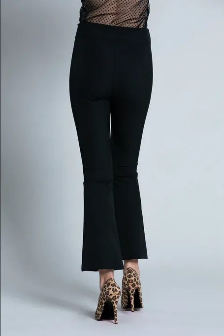 elastic waistband Quick drying material Relish Pantalone da donna NORY a vita alta crop con doppia zip RDA2207036036 1199 black