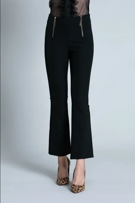 NonRestrictiveCut Relish Pantalone da donna NORY a vita alta crop con doppia zip RDA2207036036 1199 black