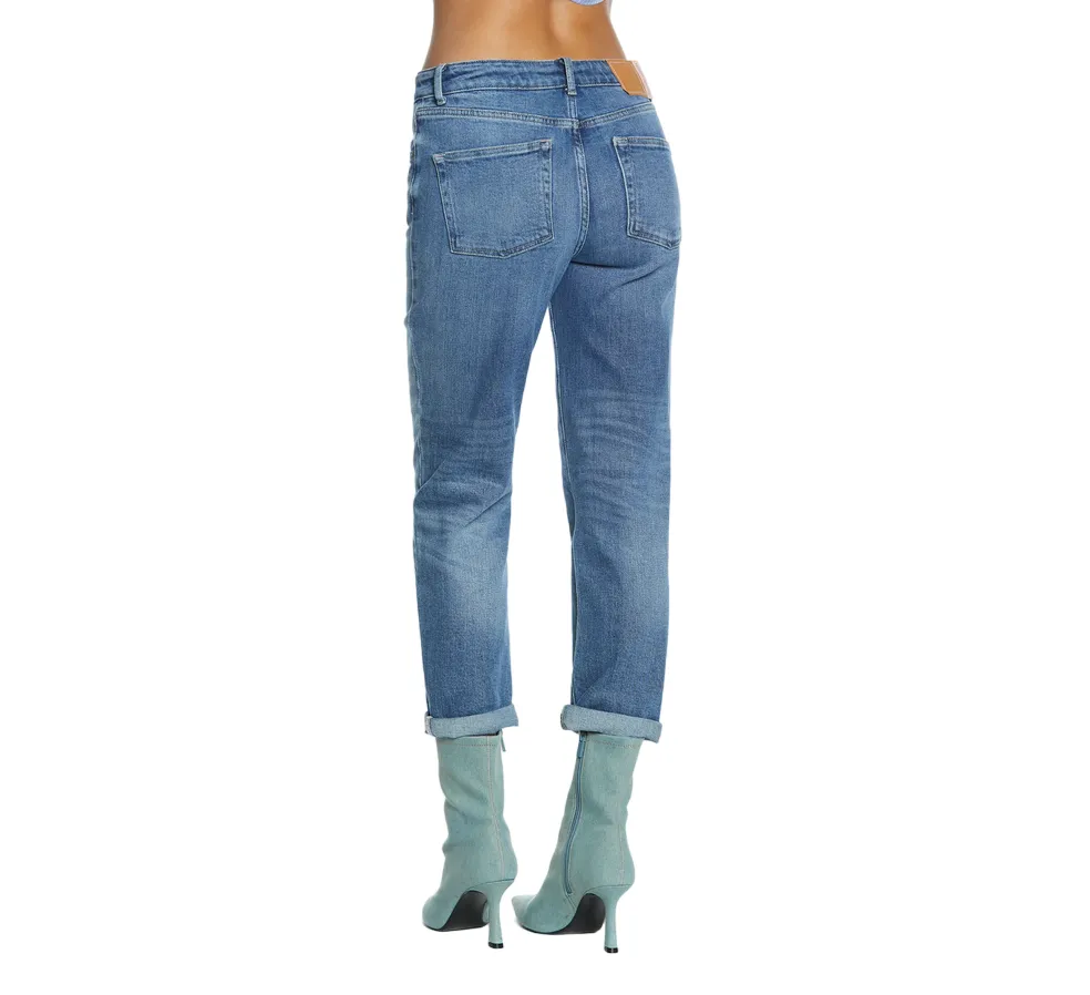 Fashion Forward Reinforced Stitching Relish pantalone jeans da donna 5 tasche a vita media Cindy 22 RDP2407016016 blu medio
