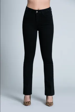 Timeless Utility Relish Pantalone Jeans da donna a vita alta con ricamo Starf_B RDA2207135011 1199 black denim