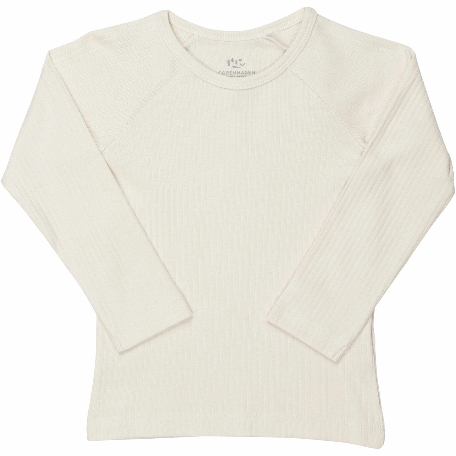 COPENHAGEN COLORS Cream Rib Jersey Classic Longsleeve Blouse Country Charm