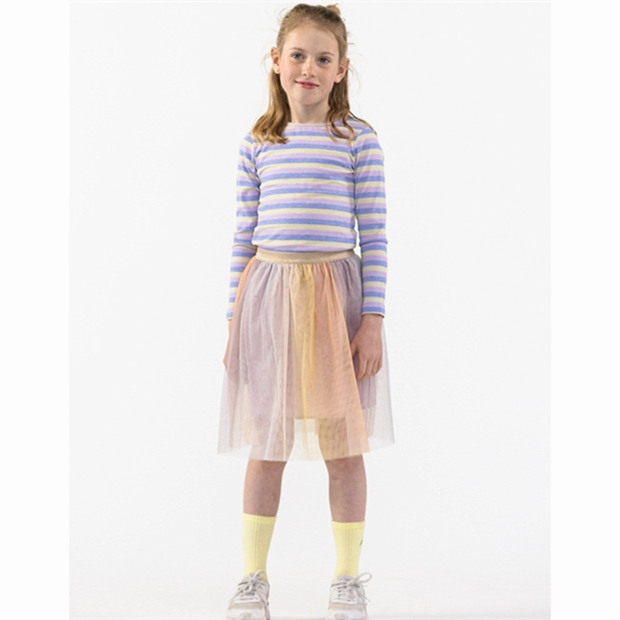 Solid Color THE NEW Sea Fog Fridan Rib Blouse