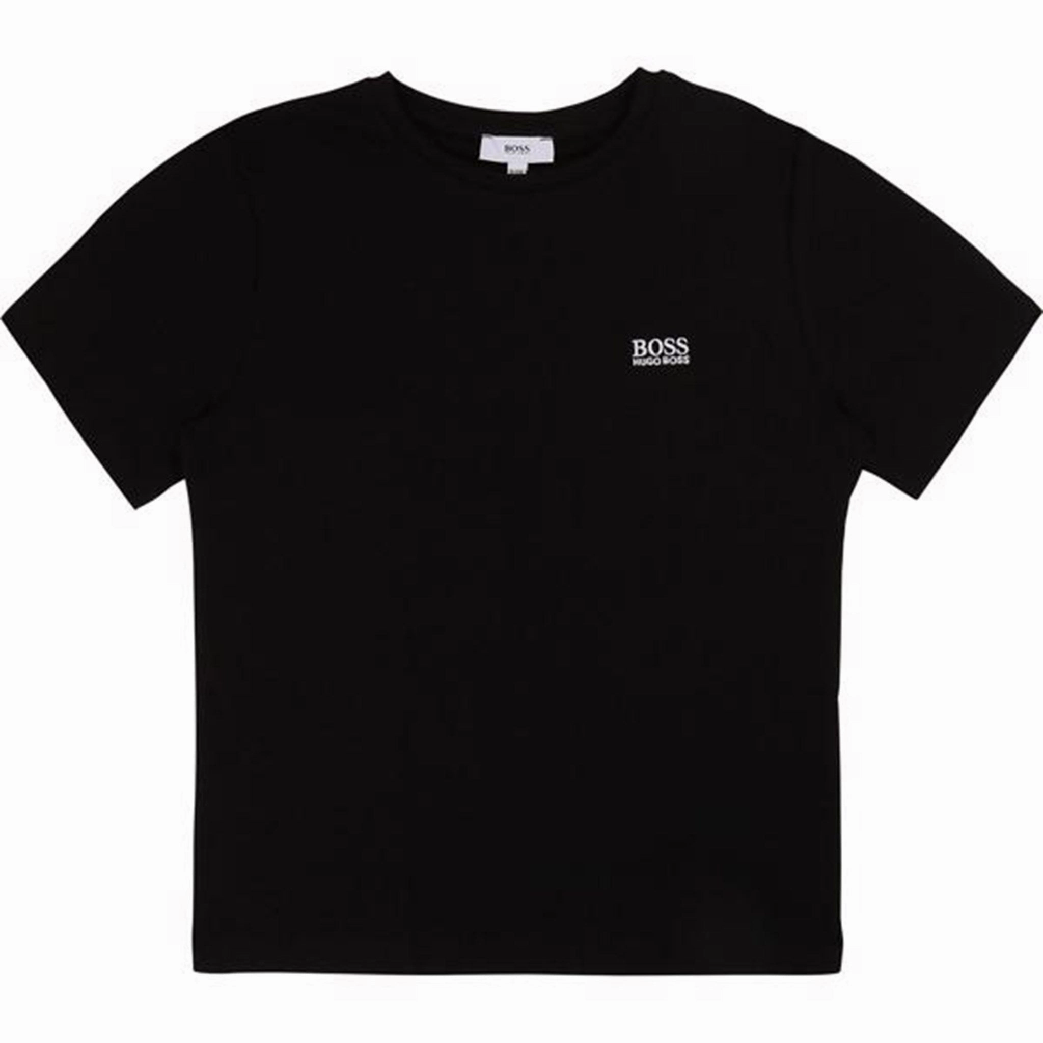 Hugo Boss Boy Tee Short Sleeves Black Cozy Comfort Look Casual Layering Wear