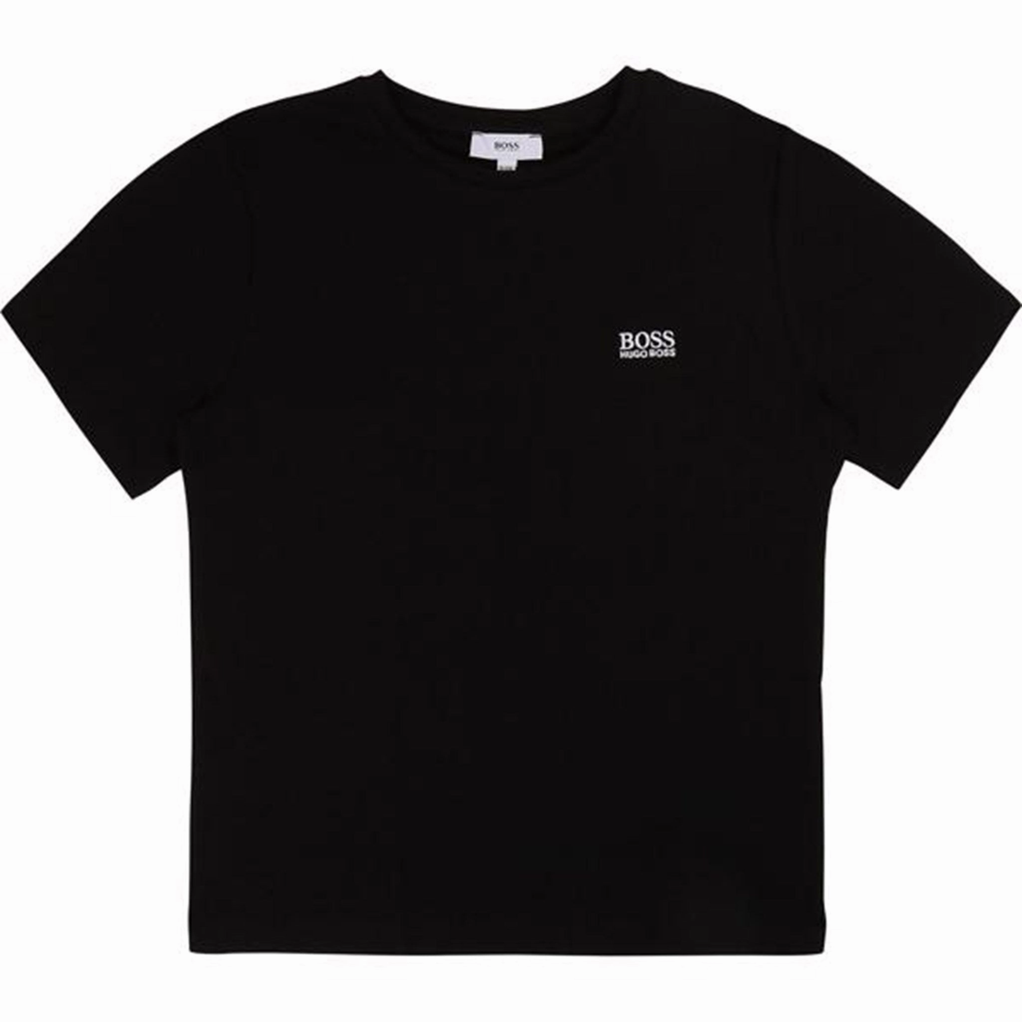 Pocket Detailing Hugo Boss Boy Tee Short Sleeves Black