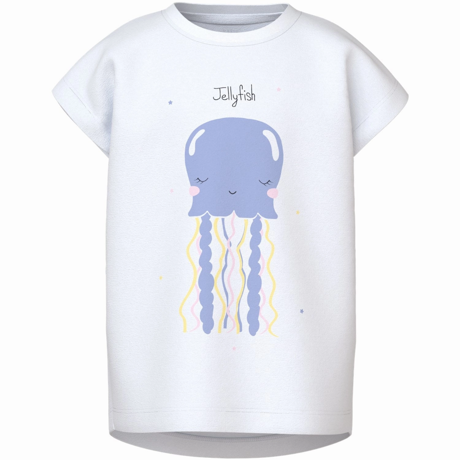 Seam Free Shoulders Comfortable Design Name It Bright White Jellyfish Violet Capsl T-Shirt