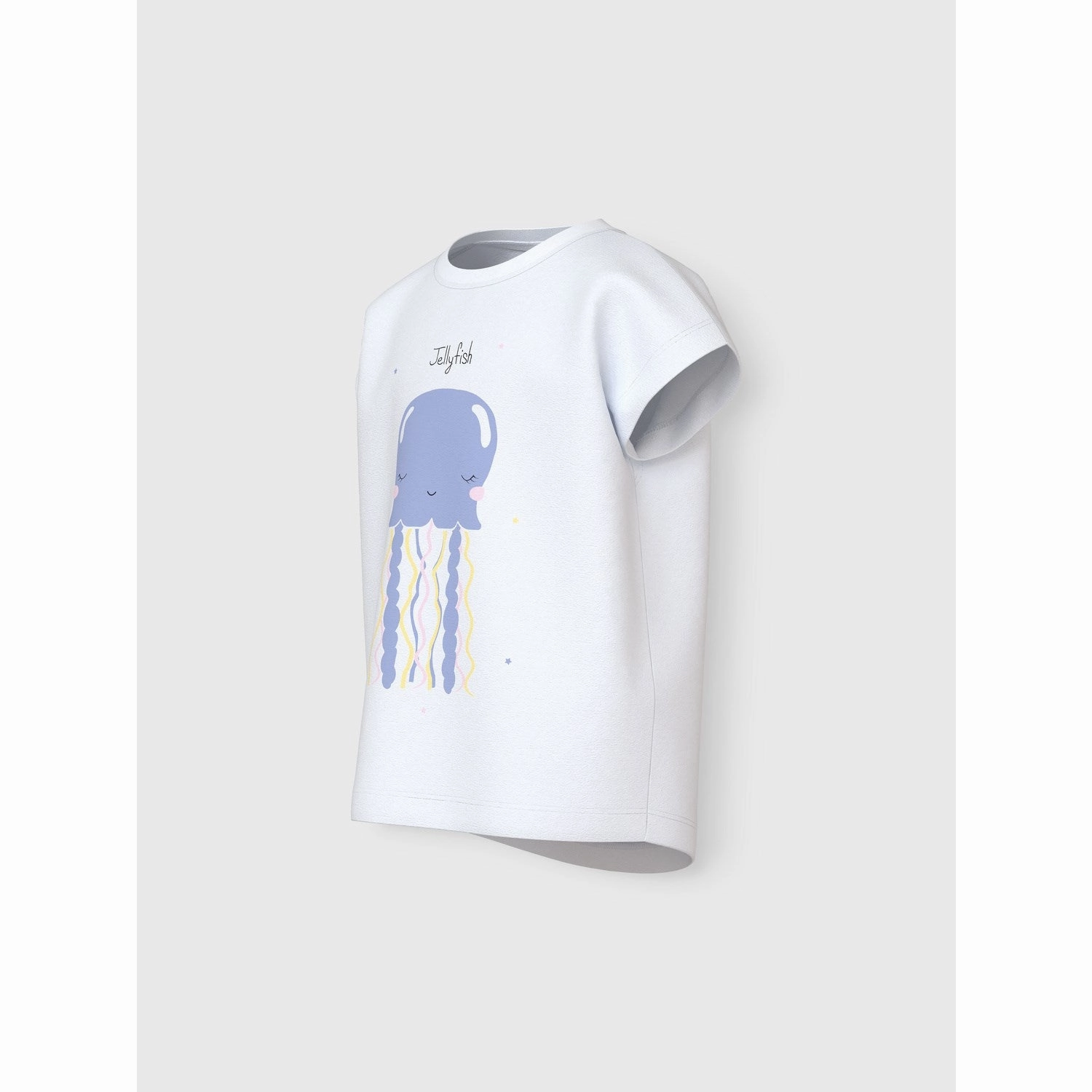 Stretchable Name It Bright White Jellyfish Violet Capsl T-Shirt