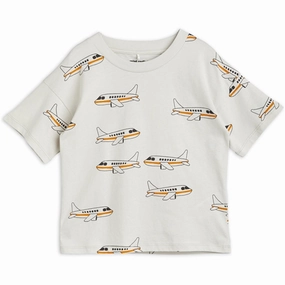 Mini Rodini Airplane Aop T-shirt Grey Wedding