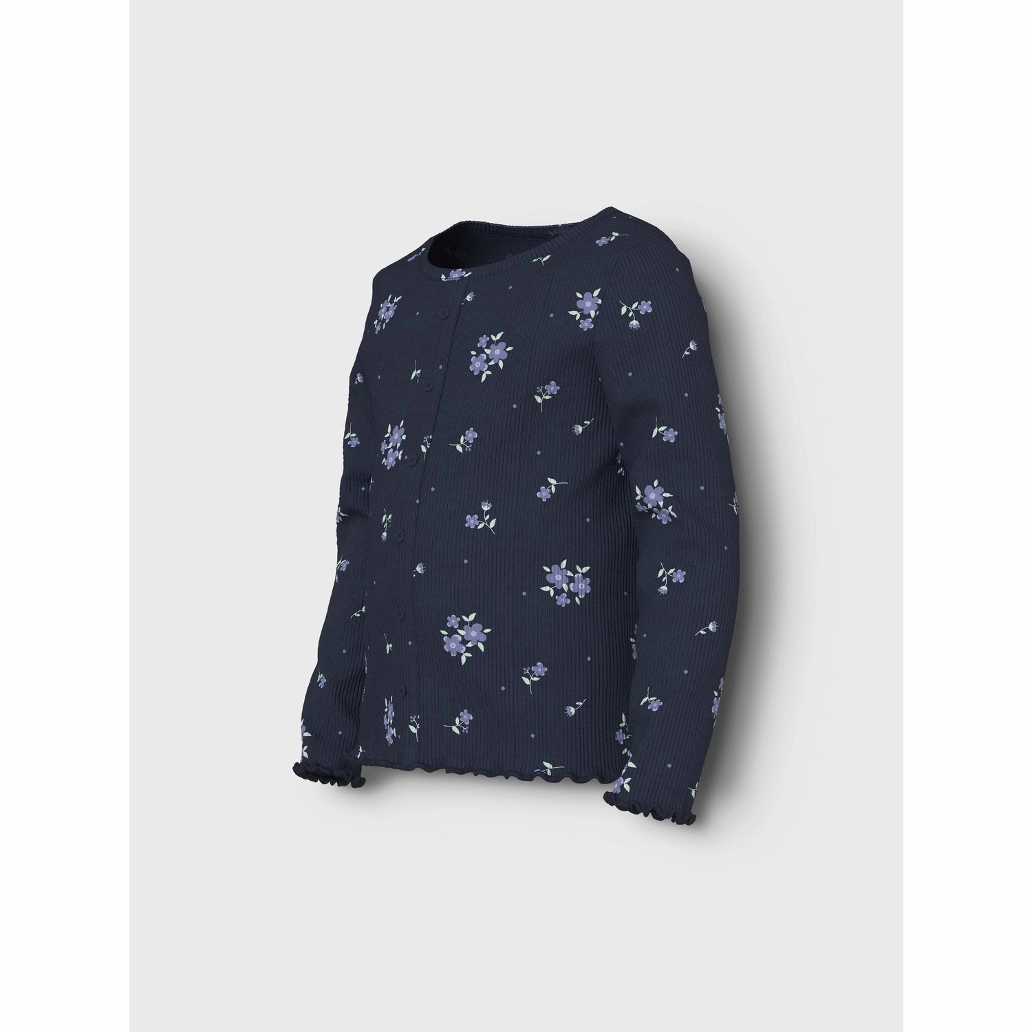 All day wearability slim fit Name It Navy Blazer Blossom Aop Nmfvemia Ls Slim Top