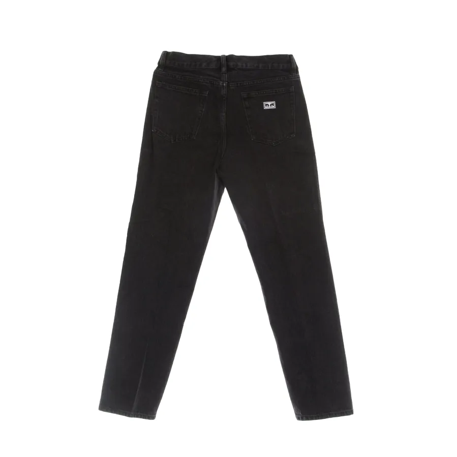 Obey pantalone Jeans 5 tasche da uomo Bender 142010080 nero sbiadito Slim Family Style Daily Wear