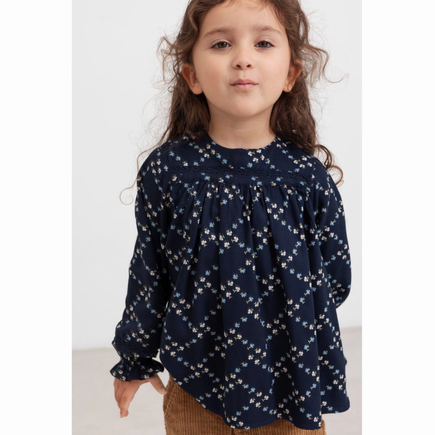 MarMar Viscose Twill French Flower Tuka LS Blouse Camping Essential