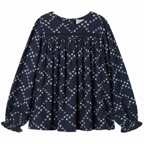 Sustainable Material Low Maintenance MarMar Viscose Twill French Flower Tuka LS Blouse