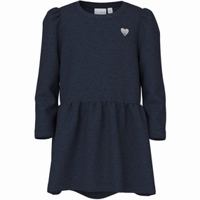 Name It Dark Sapphire Vima Sweat Dress Basic Warm