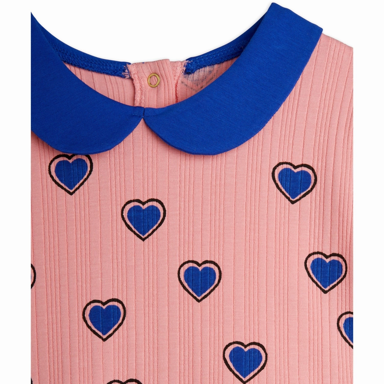Mesh Soft Mini Rodini Pink Outlined Hearts AOP Dress