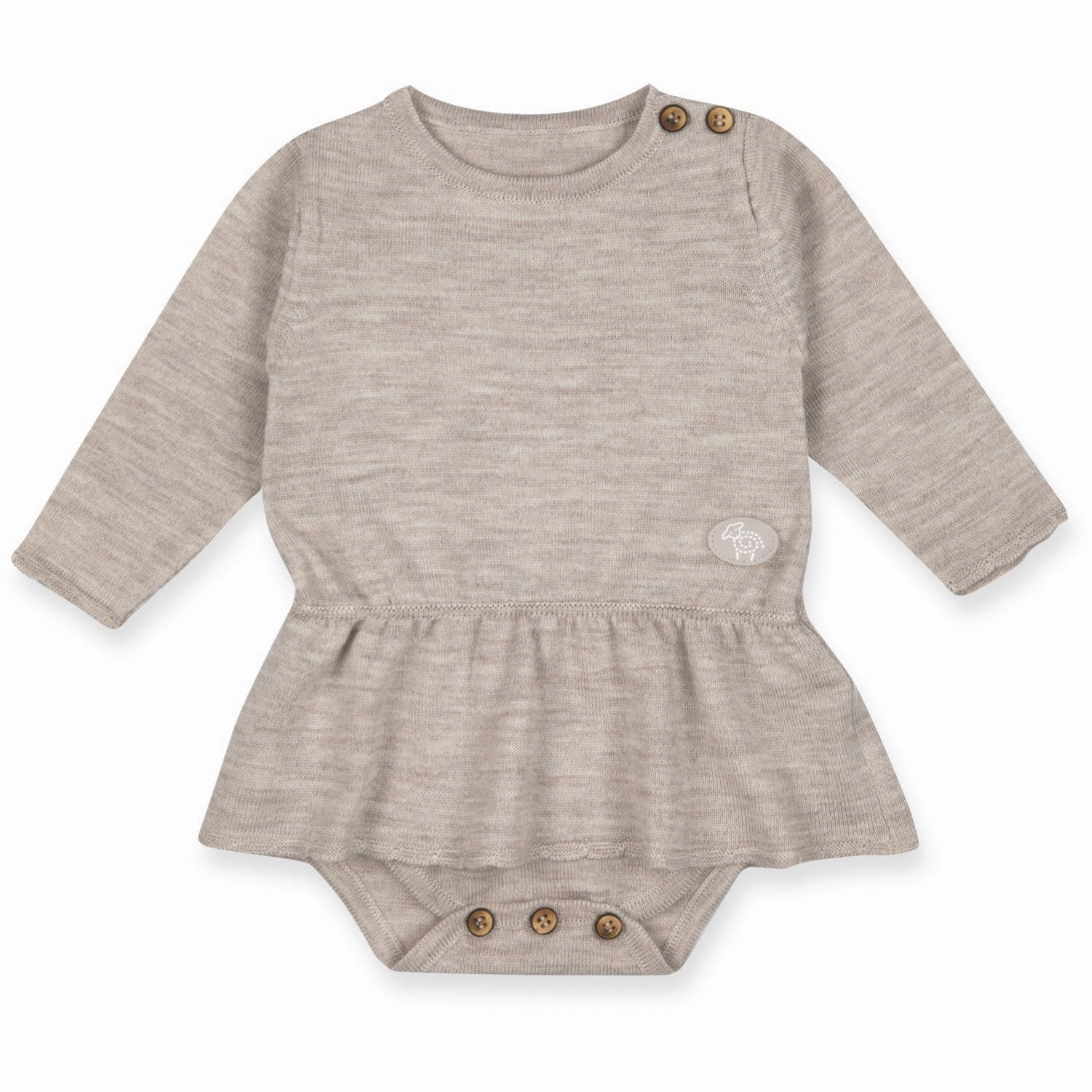 Lillelam Light Beige Romper Dress Baby Nature Casual Style Wear