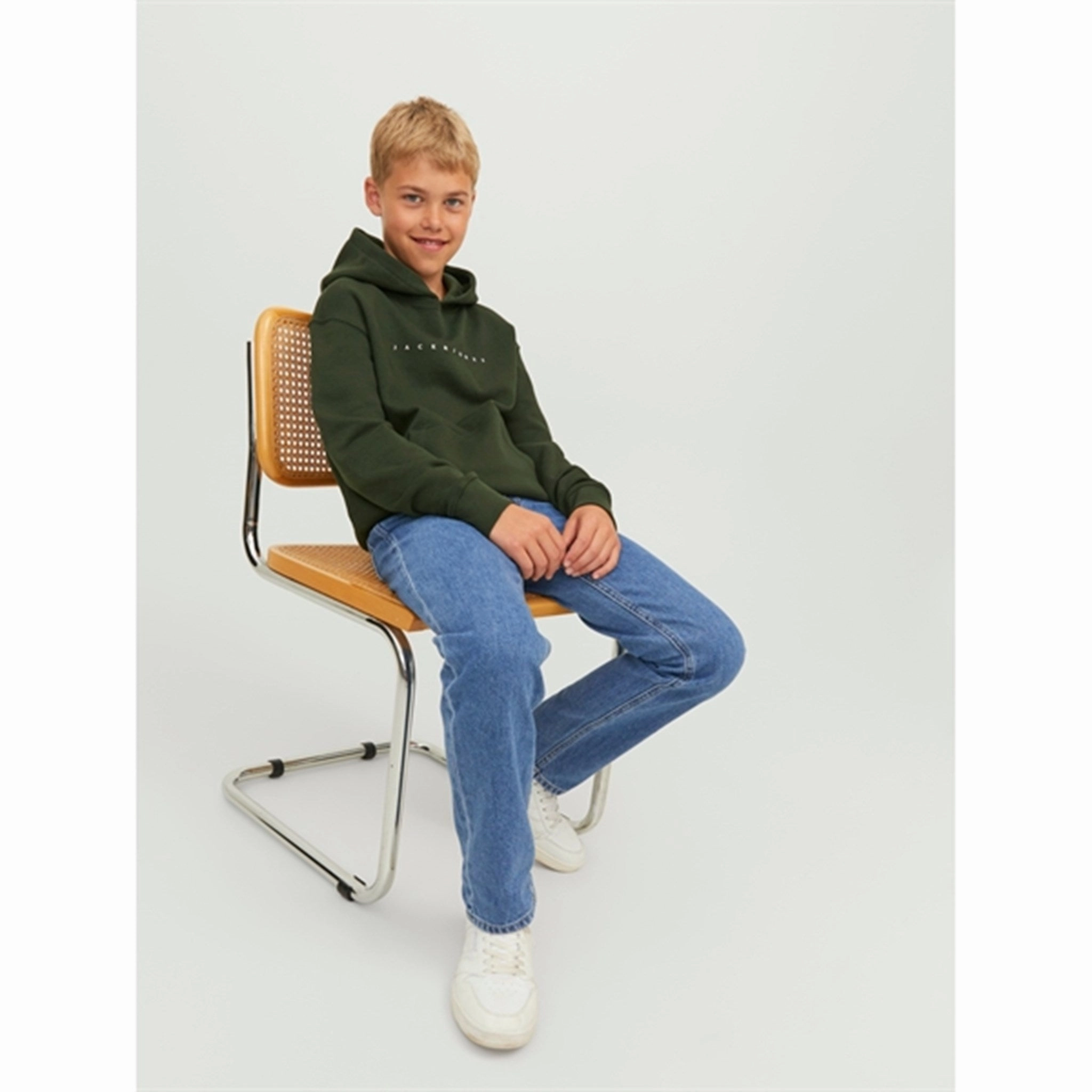 Fashion Lover Durable Minimalist Style Jack & Jones Junior Blue Denim Clark Original Jeans 412 Noos