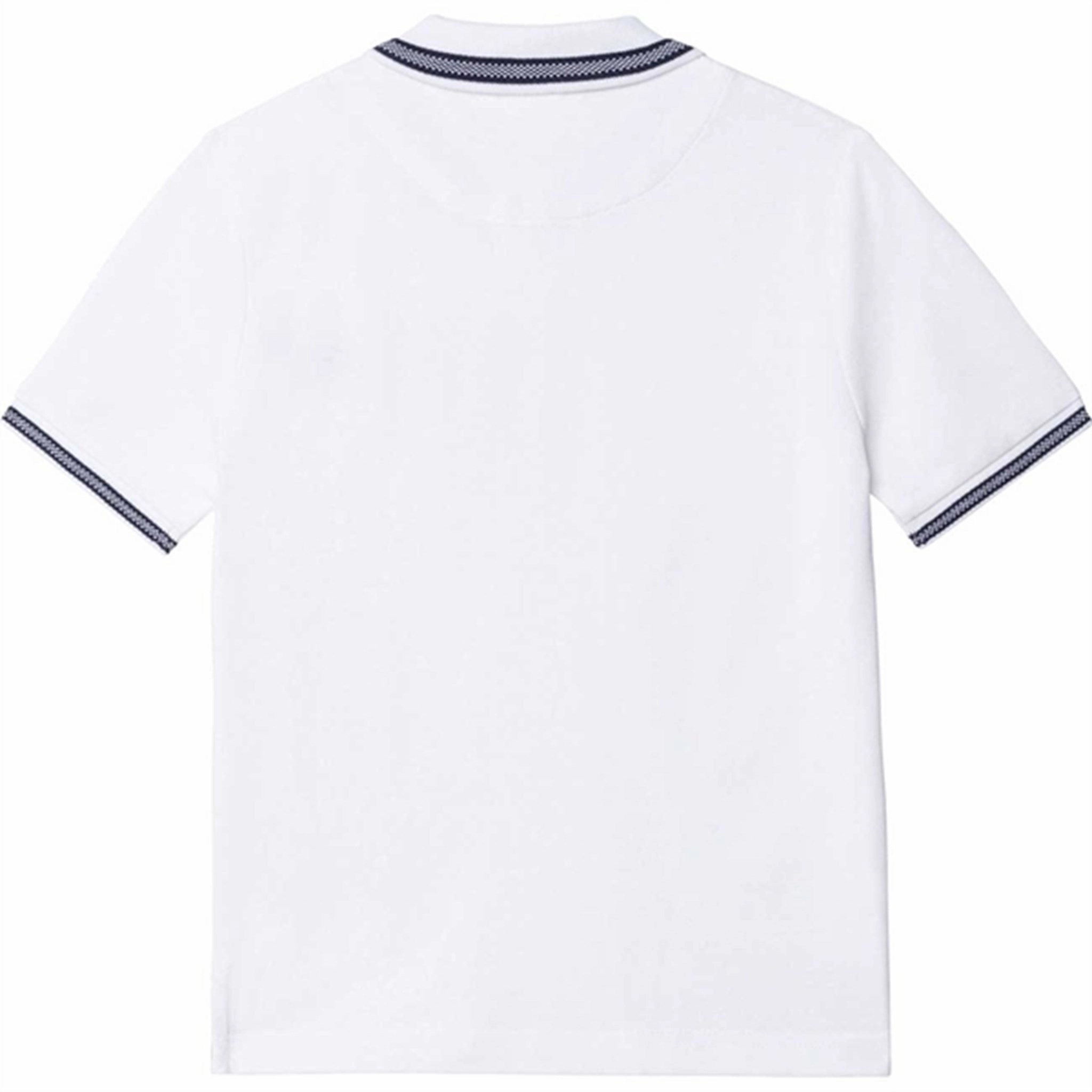 Flexible Collar Band Non Iron Finish Hugo Boss Boy Short Sleeve Polo White