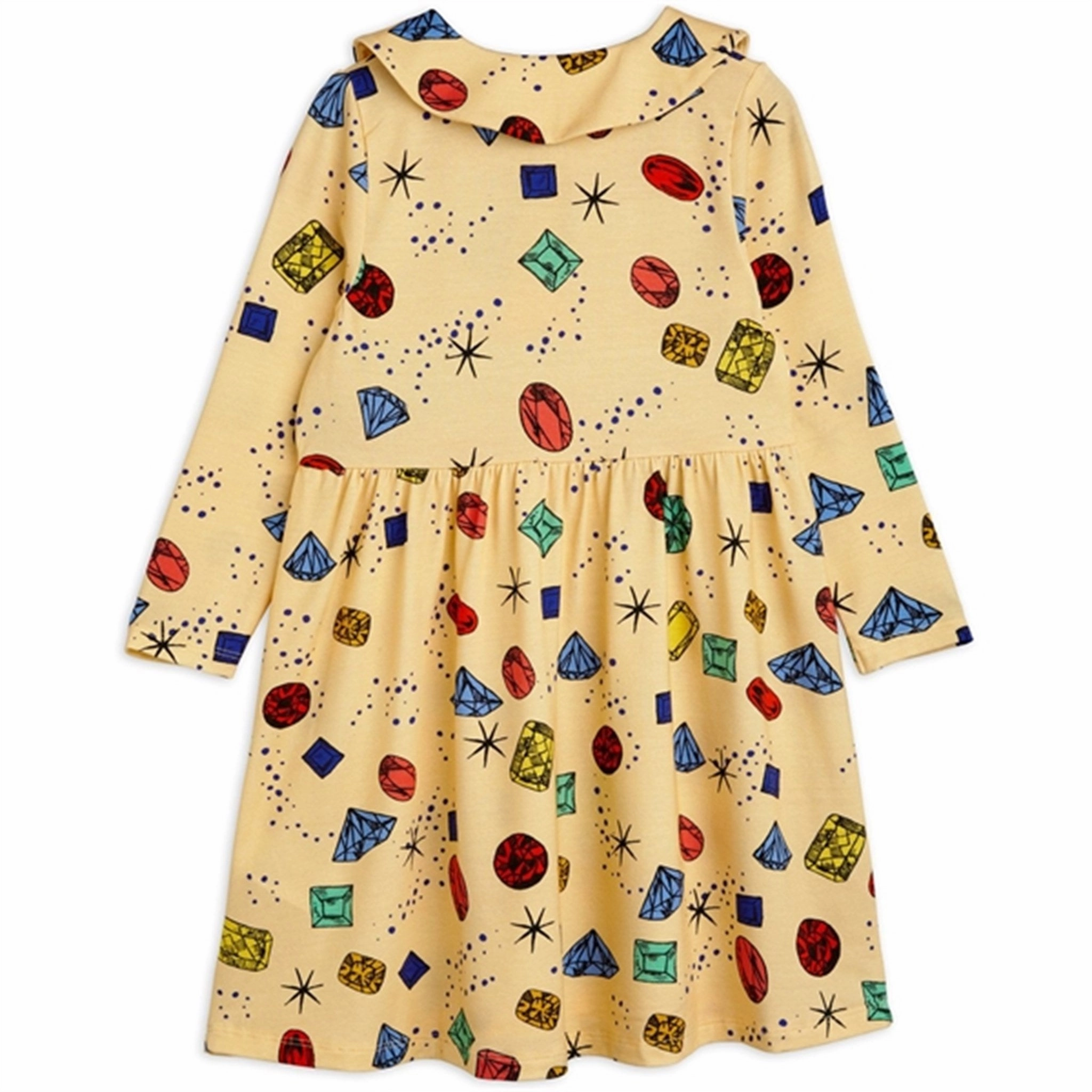 Casual Tones Mini Rodini Jewels Aop Dress Yellow