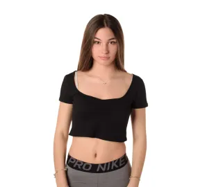 XT Studio maglietta manica corta scollata da donna. Colore nero Everyday apparel