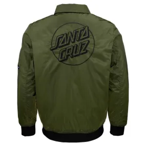 Santa Cruz giubbotto bomber da uomo SQUAD 9025000002 verde militare Triumph Street Comfort