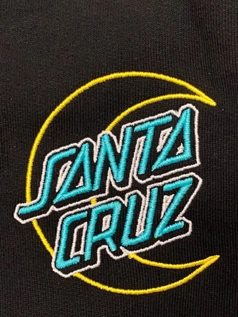 Santa Cruz Pantalone sportivo in felpa Empty Moon Dot Jogger nero Flared bottom