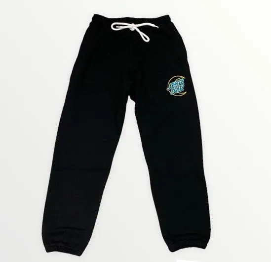Santa Cruz Pantalone sportivo in felpa Empty Moon Dot Jogger nero Quick Wash Anti Static Fabric