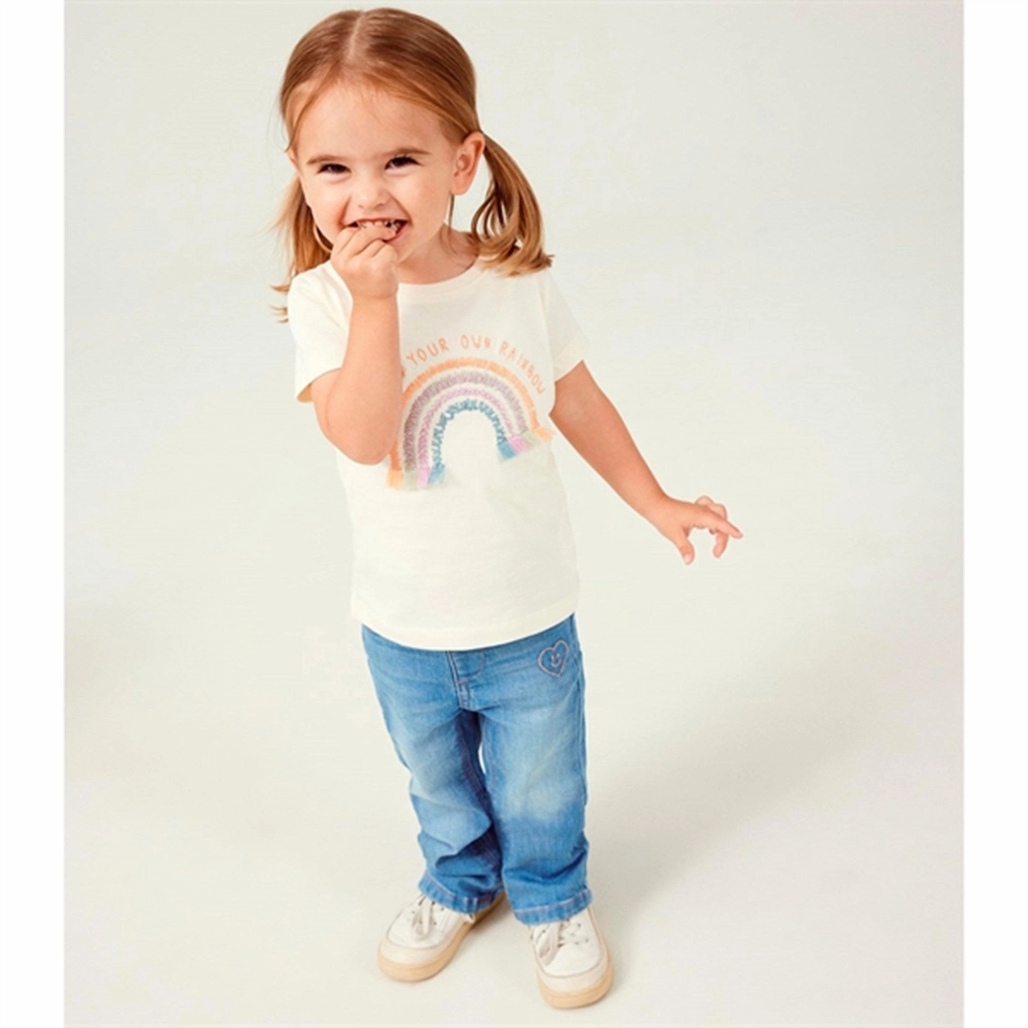 Name it Medium Blue Denim Rose Regular Boot Jeans fade resistant color Lockstitch Construction