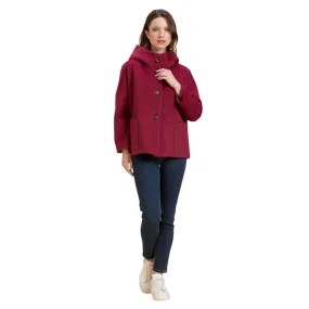 Griffai cappotto corto con cappuccio donna DGF6056 Bordeaux New Arrival Faith