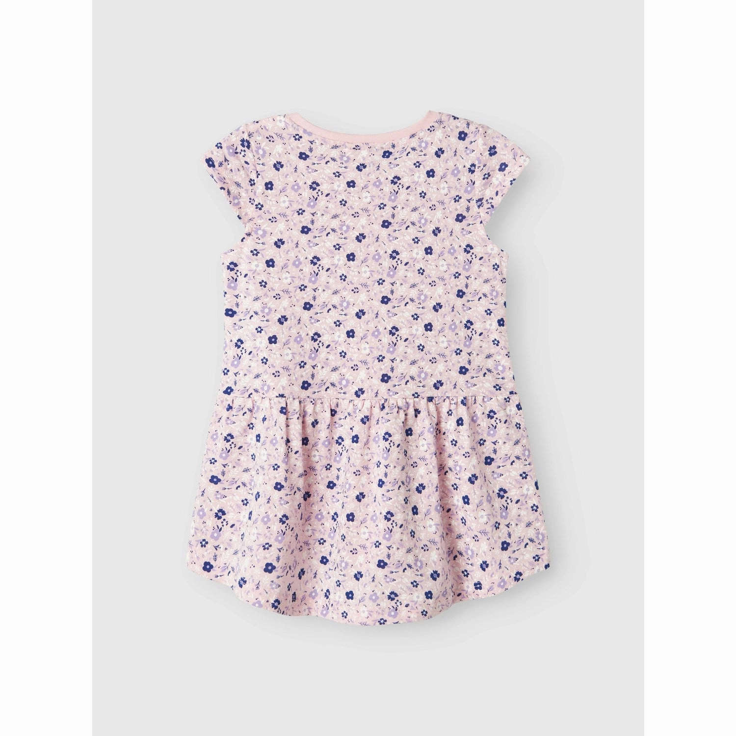 Striped-Pattern Name It Parfait Pink Small Flowers Vigga Dress Noos